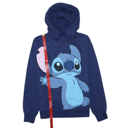 Womens UK Size 2XS Disney Blue Pullover Hoodie