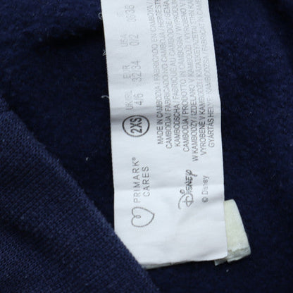 Womens UK Size 2XS Disney Blue Pullover Hoodie