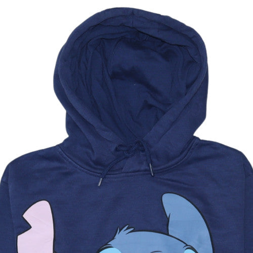 Womens UK Size 2XS Disney Blue Pullover Hoodie
