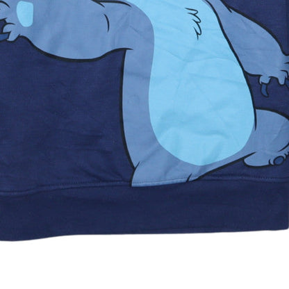 Womens UK Size 2XS Disney Blue Pullover Hoodie