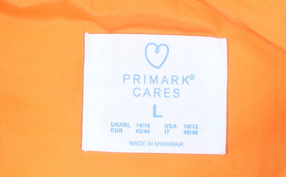 Womens UK Size L Primark Orange Puffer Jacket