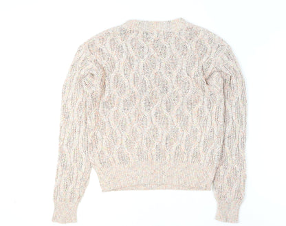 Womens UK Size M North West Beige Pullover Jumper