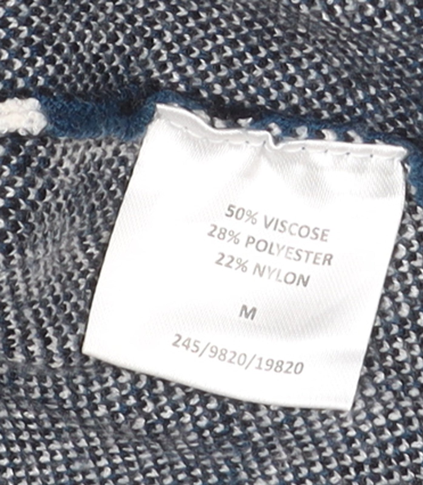 Bassini Women Blue Geometric Knit Pullover Jumper M