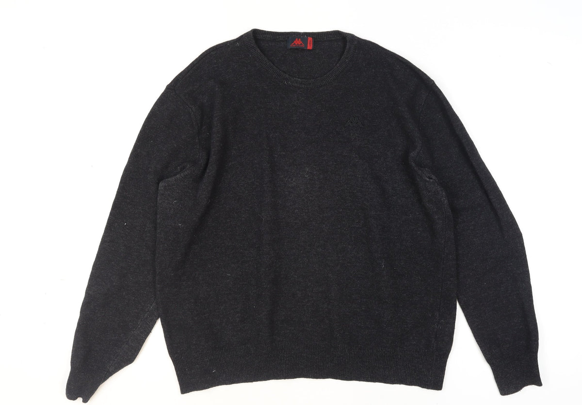 Robe Di Kappa Men's Black Wool Crew Neck Pullover Jumper L