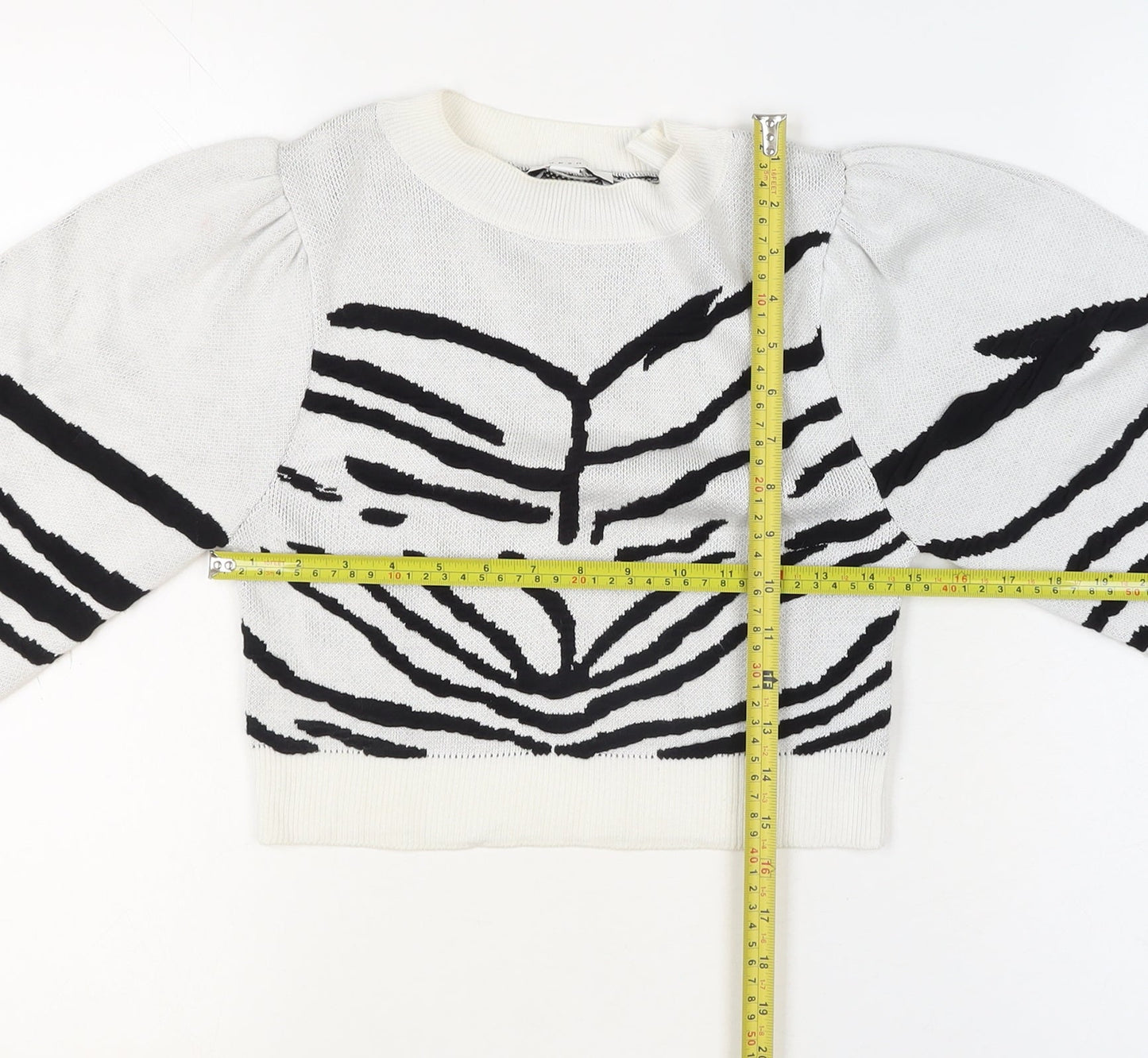 Womens UK Size S Topshop White Pullover Jumper