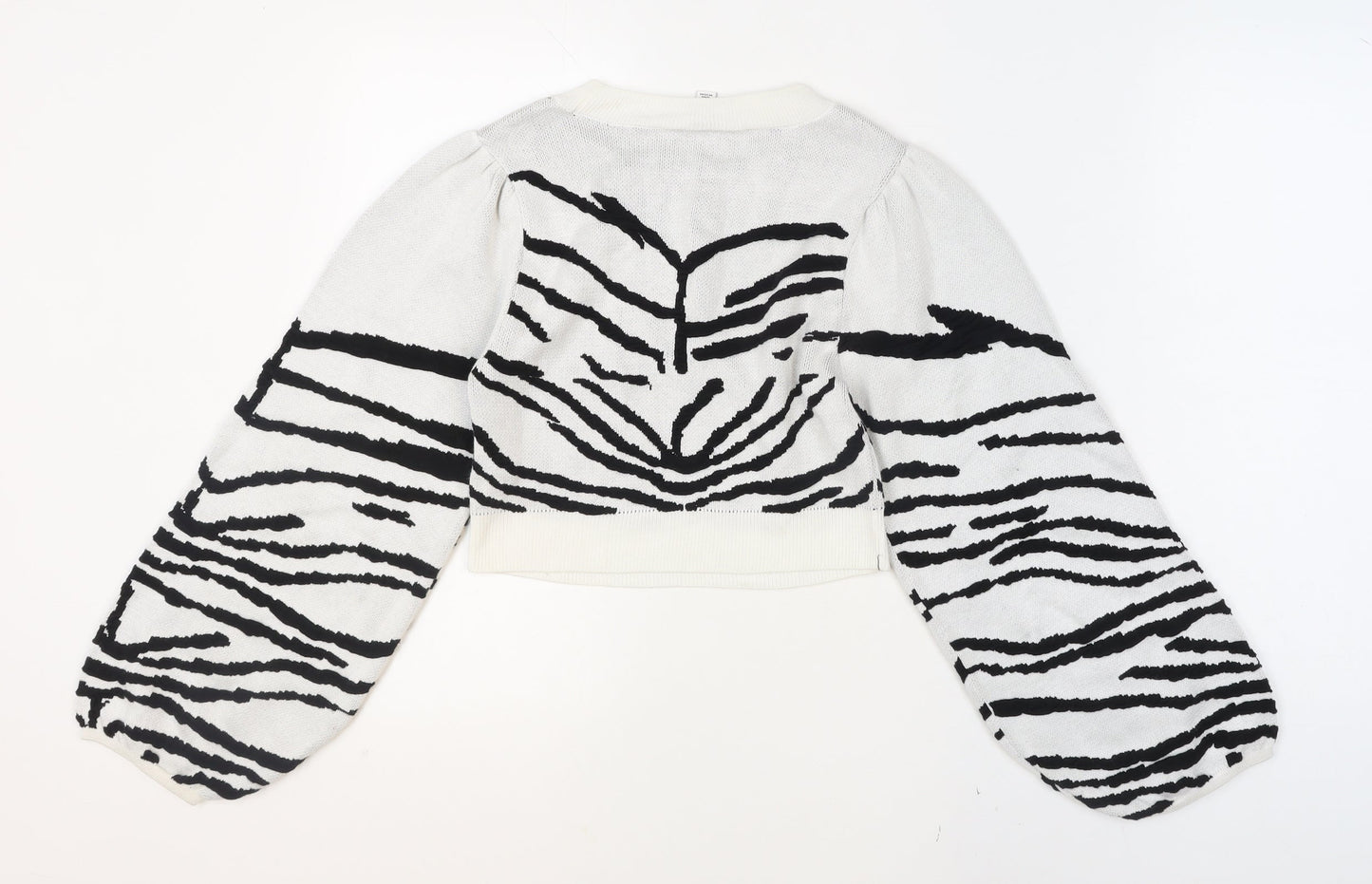 Womens UK Size S Topshop White Pullover Jumper
