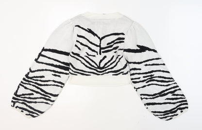 Womens UK Size S Topshop White Pullover Jumper