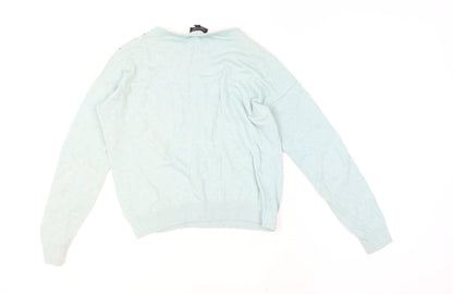 Womens UK Size 8 Topshop Blue Pullover Jumper