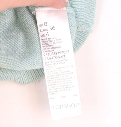 Womens UK Size 8 Topshop Blue Pullover Jumper