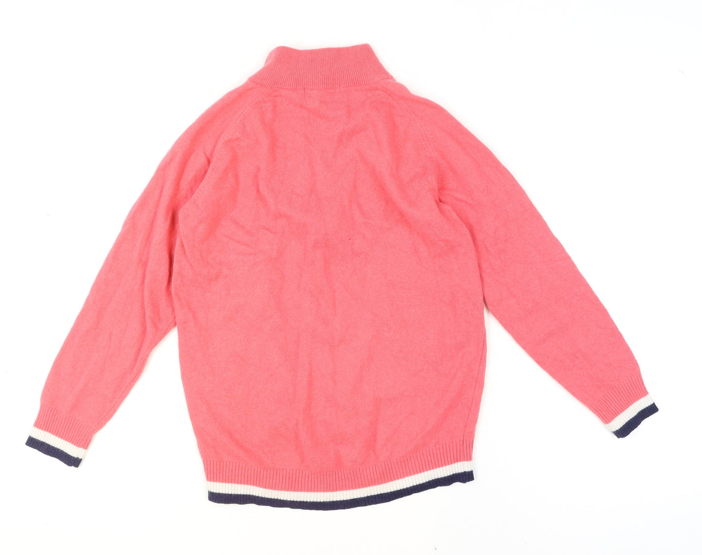 Womens UK Size S Whale of a Time Clothing Pink 1/2 Zip Jumper