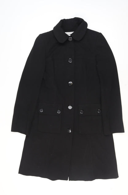 Womens UK Size 12 Warehouse Black Overcoat