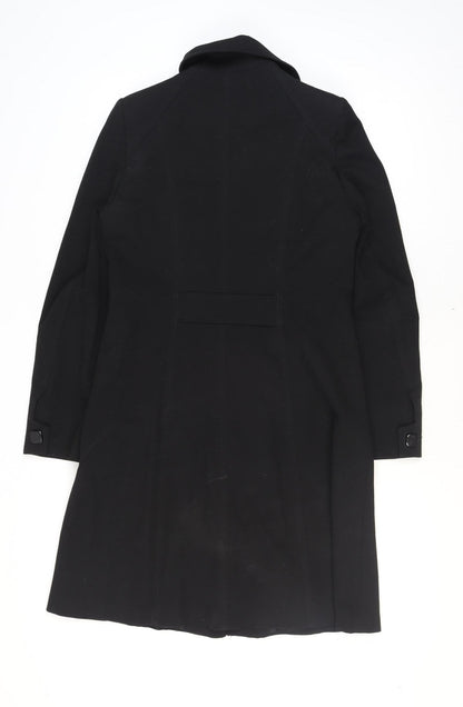 Womens UK Size 12 Warehouse Black Overcoat