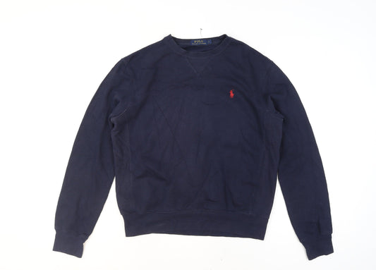 Mens UK Size S Ralph Lauren Blue Pullover Sweatshirt