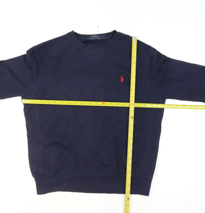 Mens UK Size S Ralph Lauren Blue Pullover Sweatshirt