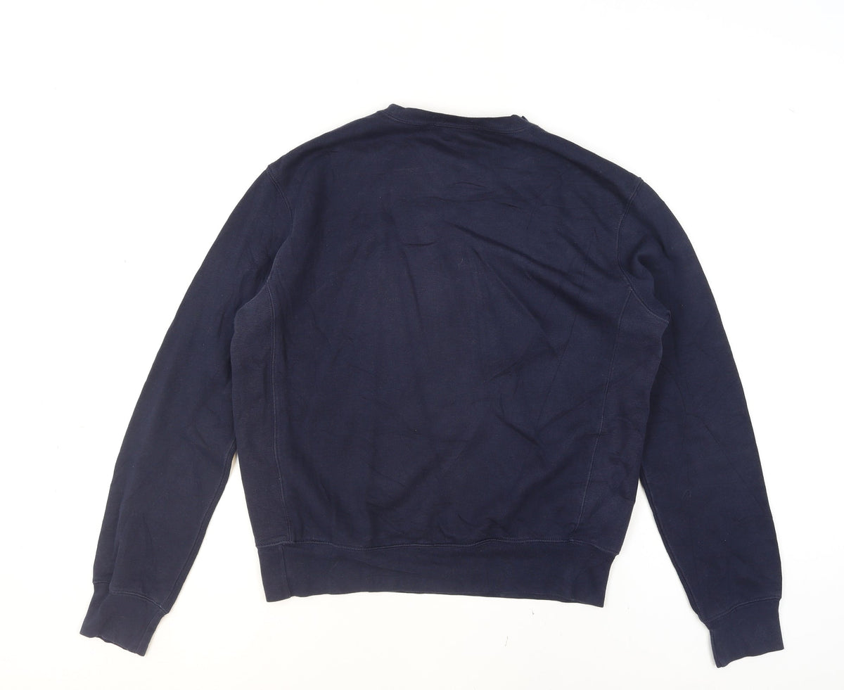 Mens UK Size S Ralph Lauren Blue Pullover Sweatshirt