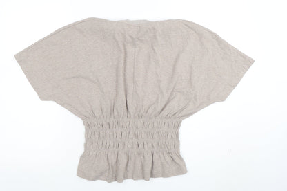 Womens UK Size M H&M Beige Tunic Blouse