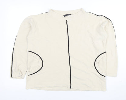 Womens UK Size 10 Peruzzi Beige Basic T-Shirt