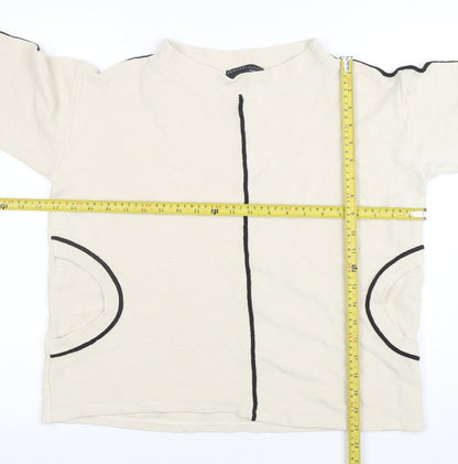 Womens UK Size 10 Peruzzi Beige Basic T-Shirt