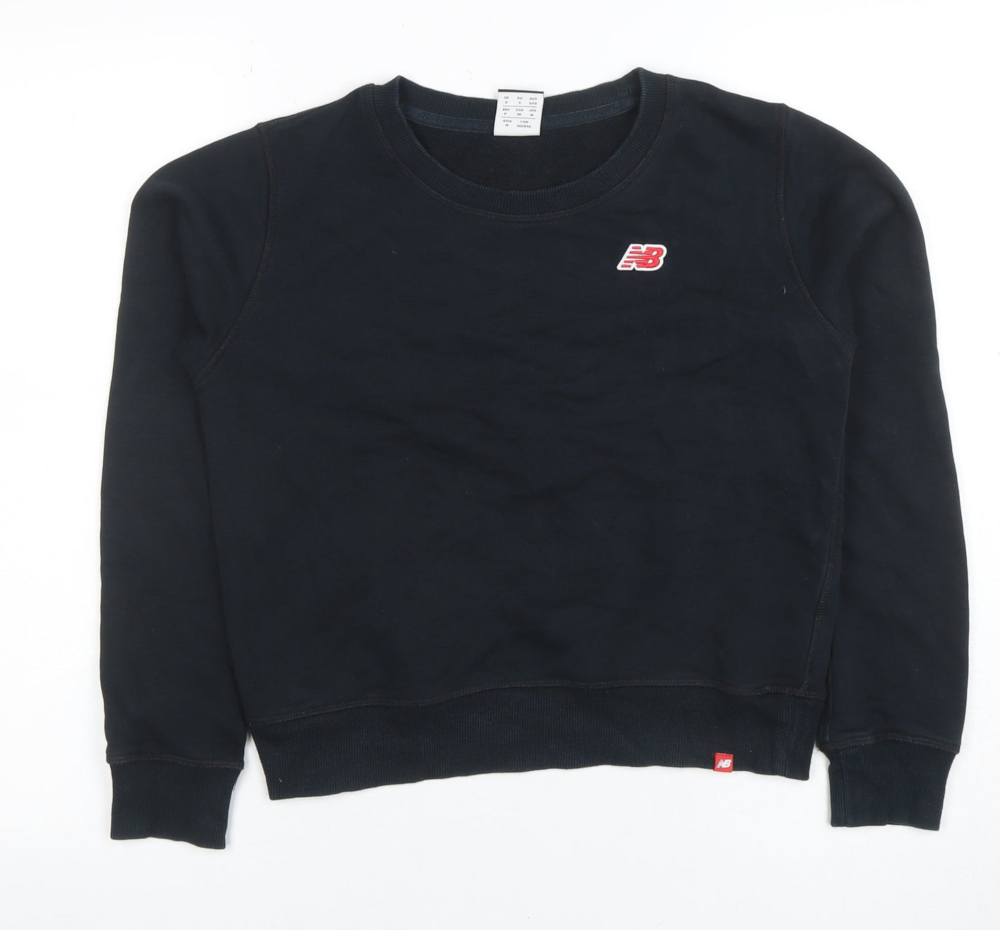 Womens UK Size S New Balance Black Pullover Sweatshirt