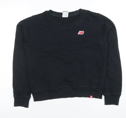 Womens UK Size S New Balance Black Pullover Sweatshirt