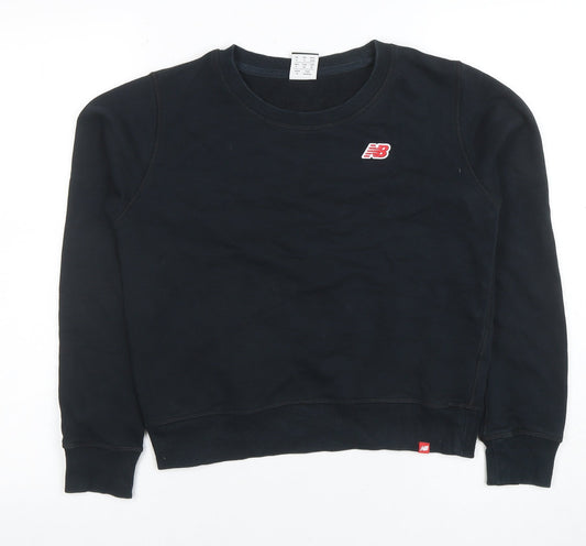 Womens UK Size S New Balance Black Pullover Sweatshirt
