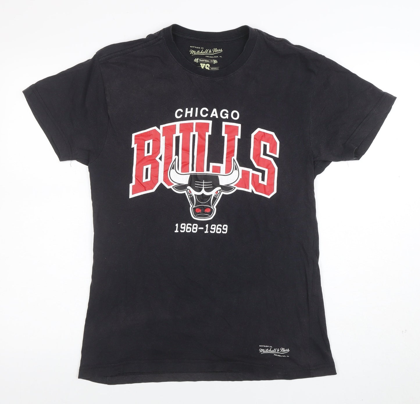 Mens UK Size XS Mitchell & Ness Black  T-Shirt