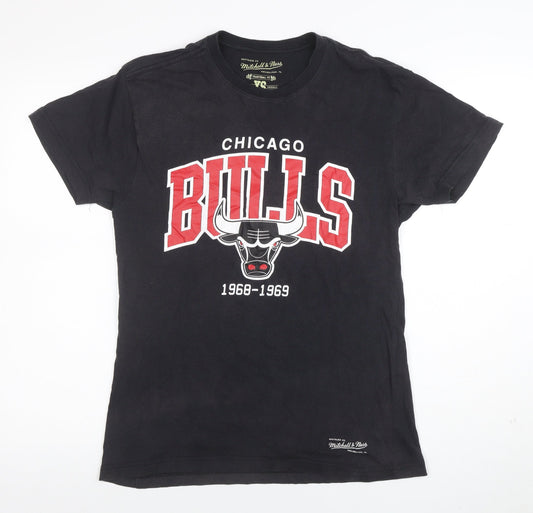 Mens UK Size XS Mitchell & Ness Black  T-Shirt