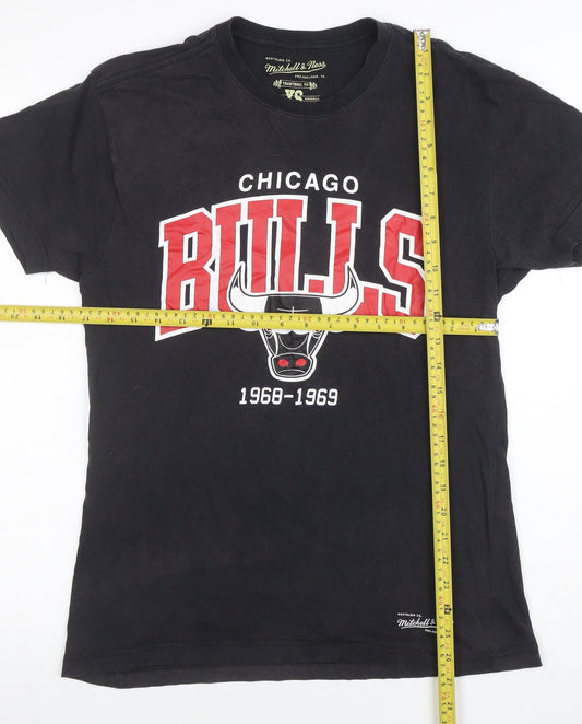 Mens UK Size XS Mitchell & Ness Black  T-Shirt
