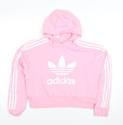 Girls UK Size 13-14 Years adidas Pink Pullover Hoodie