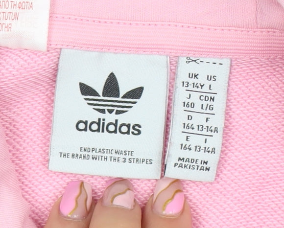 Girls UK Size 13-14 Years adidas Pink Pullover Hoodie