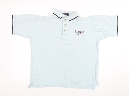 Mens UK Size S Pacific Blue 100% Cotton Polo Shirt