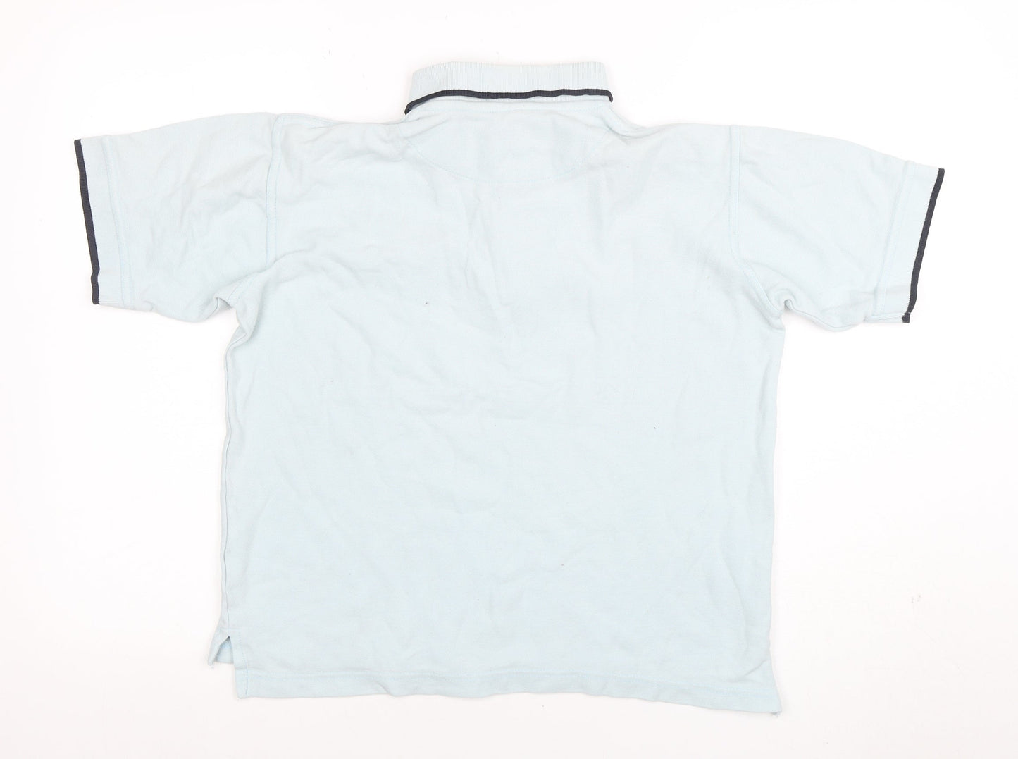 Mens UK Size S Pacific Blue 100% Cotton Polo Shirt