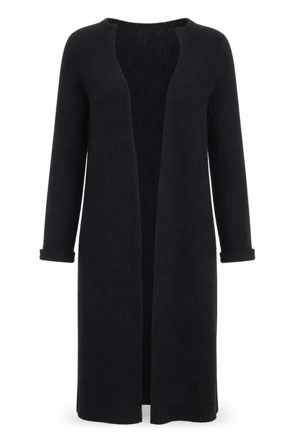 New Look Women's Black Long Sleeve Knit Open Cardigan Size 10
