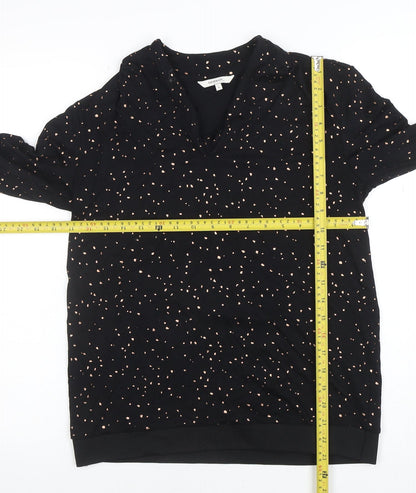 Sandwich Women Black Polka Dot Long Sleeve Tunic Blouse Size S