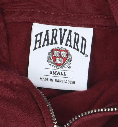 Womens UK Size S Harvard Red Full Zip Hoodie