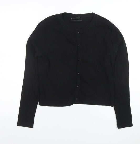 Closure LDN Women's Black Size 12 Button-Up Long Sleeve Top