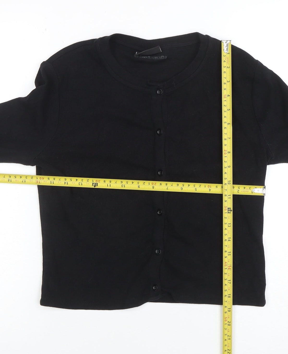 Closure LDN Women's Black Size 12 Button-Up Long Sleeve Top