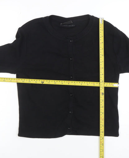 Closure LDN Women's Black Size 12 Button-Up Long Sleeve Top