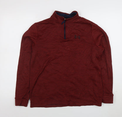 Womens UK Size L Under armour Red Pullover Sweatshirt