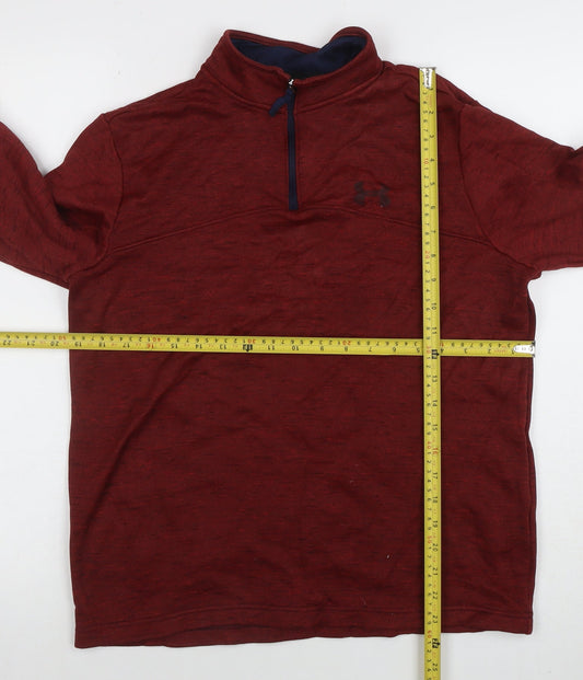 Womens UK Size L Under armour Red Pullover Sweatshirt