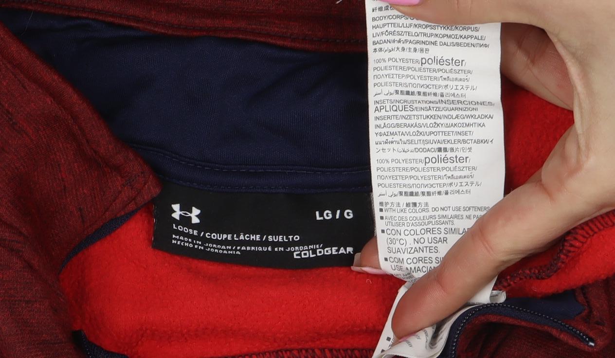 Womens UK Size L Under armour Red Pullover Sweatshirt