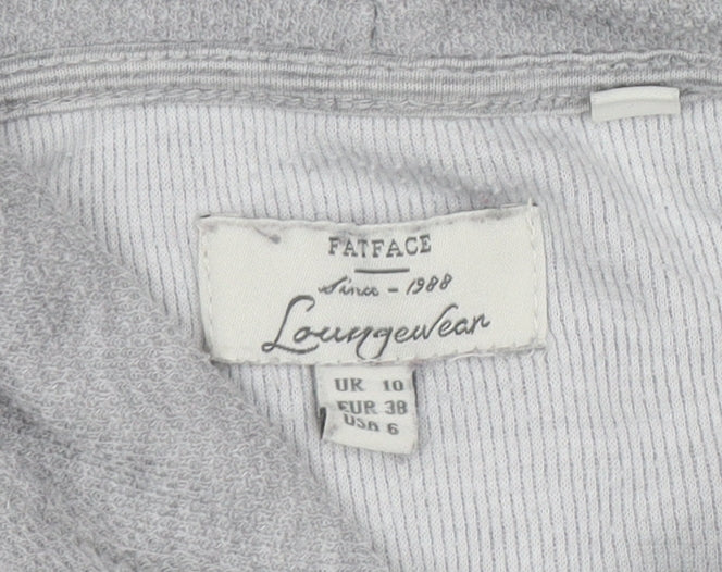 Womens UK Size 10 FatFace Grey Pullover Hoodie