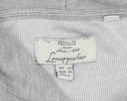 Womens UK Size 10 FatFace Grey Pullover Hoodie