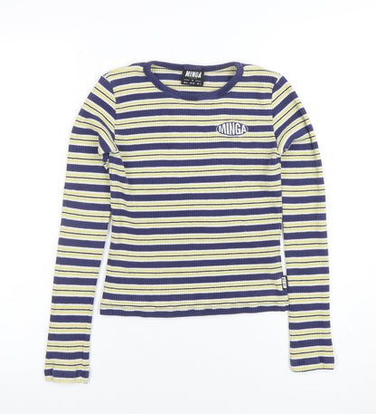 Womens UK Size S Minga London Blue Basic T-Shirt