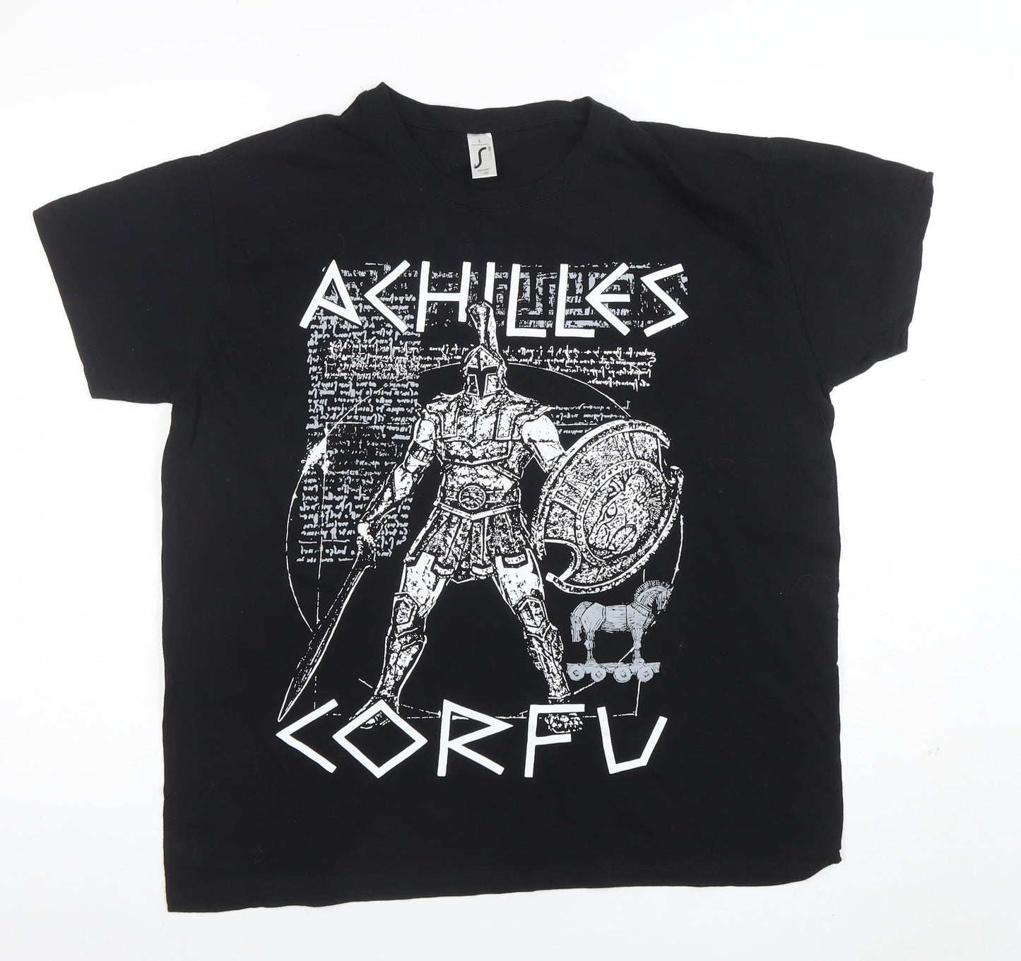 Mens UK Size L SOL'S Black  T-Shirt