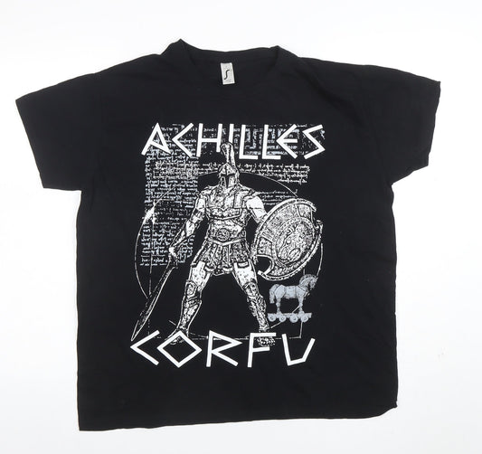 Mens UK Size L SOL'S Black  T-Shirt