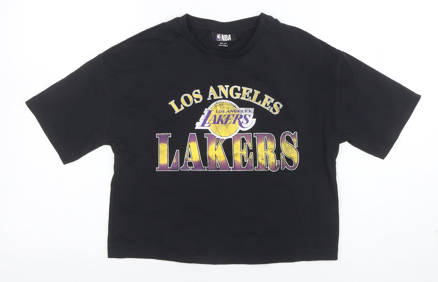 Womens UK Size M NBA Black Basic T-Shirt