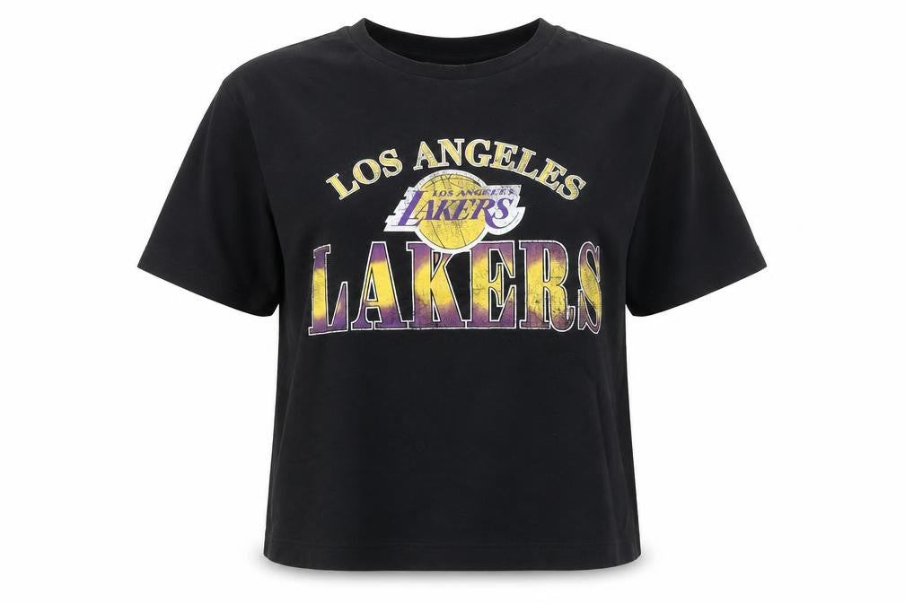 Womens UK Size M NBA Black Basic T-Shirt