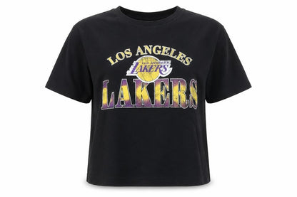 Womens UK Size M NBA Black Basic T-Shirt