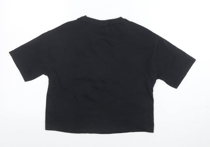 Womens UK Size M NBA Black Basic T-Shirt